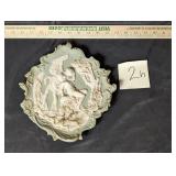ATQ volkstedt style Japanese Jasperware plaque