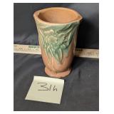 VTG Nelson McCoy pottery vase, leaves and berries