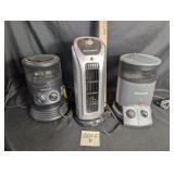 Lot of small space heaters, Honeywell, Sylvania