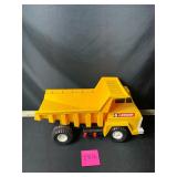 1963 Mattel V-RROOM motorized dump truck, yellow