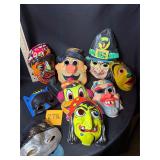 Vintage paper/plastic Halloween masks