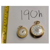 Vintage gold tone pocket watches