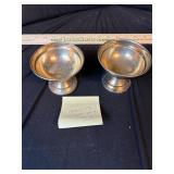 Pair of VTG Silver Plate Custard Cups