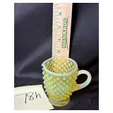 VTG Fenton uranium hobnail creamer pitcher