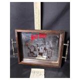 VTG framed wall mirror w/ handles