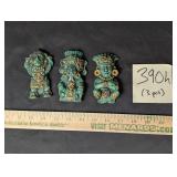 Set of vintage Aztec Mayan Xipe Totec figures