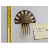 ATQ celluloid fan-shaped hair comb pin/stick