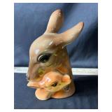 Vintage Royal Copley deer and fawn ceramic figure