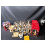 Vintage lot of Popeye Wimpy, glassware, etc