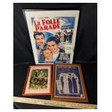 Lot of framed vintage posters, the stork club, etc