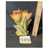VTG McCoy pottery double tulip vase