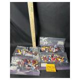 4 sets of 7 vintage plastic raisinet figurines