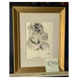 Vintage signed numbered art print, John Wayne