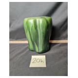 Vintage McCoy pottery large green bell pepper vase
