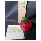 VTG St. Clair strawberry glome blast paperweight