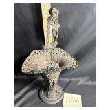 ATQ Victorian silverplate repoussï¿½ bride's basket