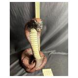 Large vintage king cobra ceramic figurine/statue