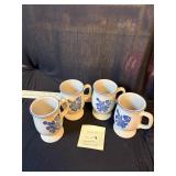 Lot of 4 Pfaltzgraff Footed Mugs