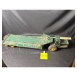 Vintage Nylint Tournahauler toy truck cab, trailer