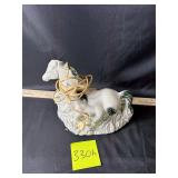 Vintage California pottery horse tv lamp