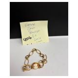 VTG Cameo Bracelet 12K Gold Chain