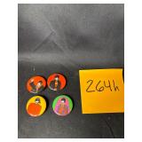Set of vintage Beatles Yellow Submarine buttons