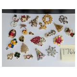 Vintage Christmas & holiday pins