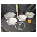 VTG casserole baking dishes, Pyrex measuring cup