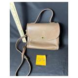 Vintage coach manor taupe leather satchel purse