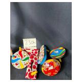 Lot of 6 vintage tin lithograph noise makers