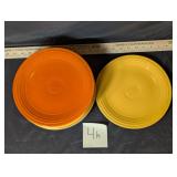 Set of 10 vintage Fiestaware 9.5 in dinner plates
