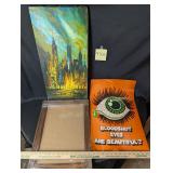Misc art, City painting, vintage eye dr poster