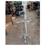 Victorian style figural woman double ashtray stand