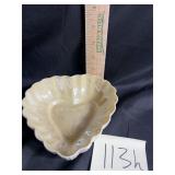 VTG Irish beleek China heart trinket tray