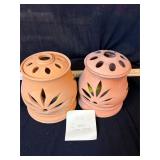 Pair of Terracotta Lamps