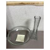 VTG Glass Bowl and Vase