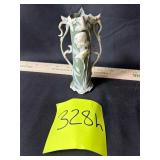 Vintage German bisque green Jasperware maiden vase