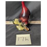 Vintage whole pottery ebb tide seashell bud vase