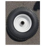 4 solid rubber wheels