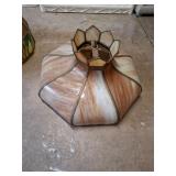 Vintage Tiffany-style glass hanging lamp shade