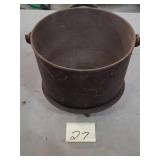 Antique cast iron pot or small cauldron with