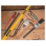 Tools, Wrench, Pry Bars, Pliers, Level, etc