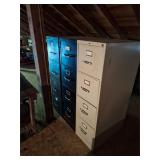 Three filing cabinets