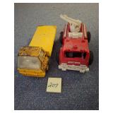 Vintage Mighty Mo Fire Truck & Tonka truck