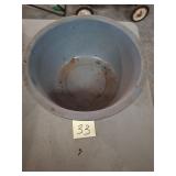 2 Vintage gray speckled enamelware wash basin
