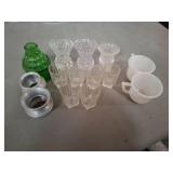 Vintage clear glass shot glasses