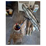 Folding chairs table and miscellaneous items