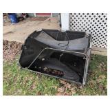 Leaf collector for riding lawn mower tractor