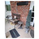 Patio bench and decor