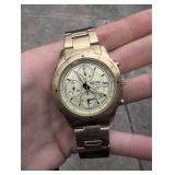 vintage gold-tone Seiko 7T32 chronograph